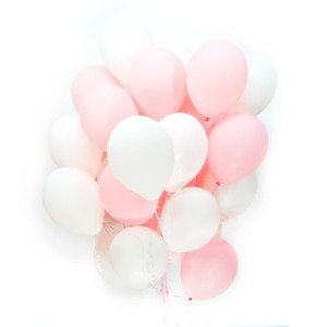 Бело розовые шары — Kievflower - Доставка цветов