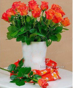 Букет "Капелла" 25 роз — Букеты цветов заказать с доставкой в KievFlower.  Артикул: 0609