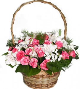 Корзинка "Вальс квітів" — Букети квітів купити з доставкою в KievFlower.  Артикул: 98886