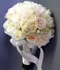 Bridal bouquet of roses and freesias #5 - Wedding bouquets to order with delivery in KievFlower. Reference: 9005