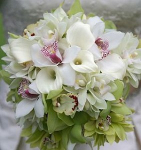 Букет нареченої з орхідей №6 — Весільні букети купити з доставкою в KievFlower.  Артикул: 9006