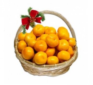 Корзина с мандаринами — Kievflower - Доставка цветов