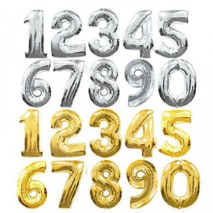 Цифри-гіганти золото і срібло — Kievflower - Доставка квiтiв