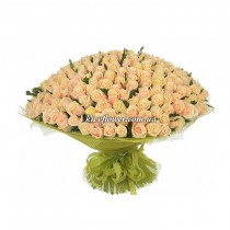 301 Bouquet of cream roses "To My Queen"