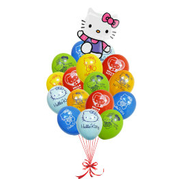 Набір кульок "Hello Kitty" — Kievflower - Доставка квiтiв