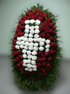 Funeral bouquet of carnations - order funeral bouquets with delivery on KievFlower.