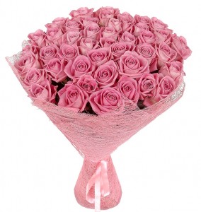 Букет роз "Розовый Фламинго" — Розы заказать с доставкой в KievFlower.  Артикул: 8025