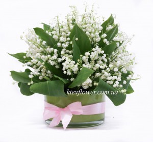 The composition of lilies of the valley - Bouquets of flowers to order with delivery on KievFlower. Reference: 7010