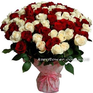 101 голландская роза — Букеты цветов заказать с доставкой в KievFlower.  Артикул: 7025