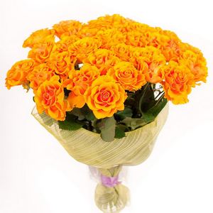 19 жовтих троянд — Букети квітів купити з доставкою в KievFlower.  Артикул: 1116
