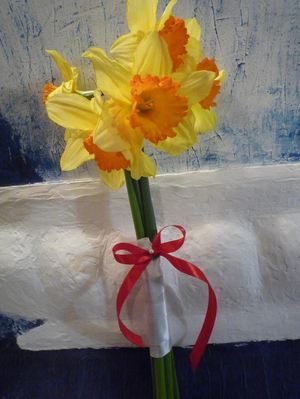5 of daffodils - MARCH 8 - Corporate gifts order delivery in KievFlower. Reference: 17992