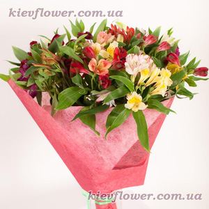 Букет альстромерій "Вікторія" — Букети квітів купити з доставкою в KievFlower.  Артикул: 0931