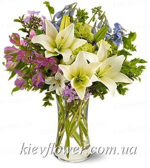 Букет "Весенний микс" — Букеты цветов заказать с доставкой в KievFlower.  Артикул: 0560