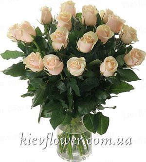 Букет кремових троянд  — Букети квітів купити з доставкою в KievFlower.  Артикул: 0520