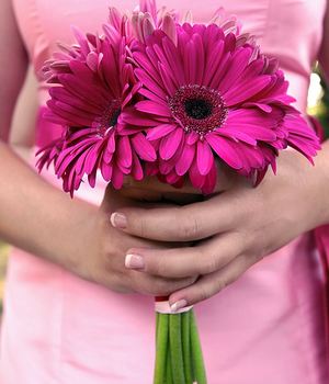 Bridal bouquet of gerberas #21 - Wedding bouquets to order with delivery in KievFlower. Reference: 9021