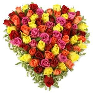 Сердце "Моей Королеве" — Букеты цветов заказать с доставкой в KievFlower.  Артикул: 0435