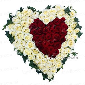"Ти одна в моєму серці" — Букети квітів купити з доставкою в KievFlower.  Артикул: 0816