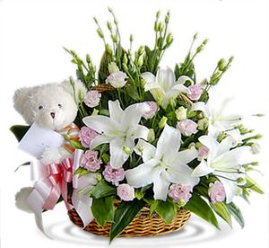 Кошик "Передаю тобі Привіт .." — Букети квітів купити з доставкою в KievFlower.  Артикул: 0687
