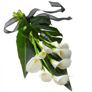 Bouquet of callas - order funeral bouquets with delivery on KievFlower.