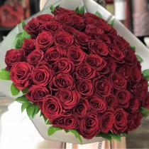 Red roses - by one 