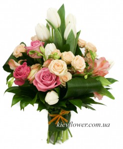 Bouquet in gentle tone - Order flowers bouquets with delivery on KievFlower. 