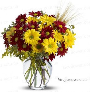 Букет "Тепла осінь" — Букети квітів купити з доставкою в KievFlower.  Артикул: 0532