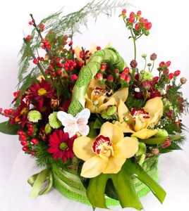 Basket "Rendezvous" - Bouquets of flowers order with delivery in KievFlower. Reference: 0536