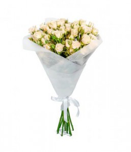 Букет из розовой кустовой розы - Kievflower- доставка по Украине и миру