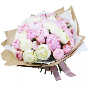 Bouquet of white-pink peonies — KievFlower - flowers to Kiev & Ukraine 