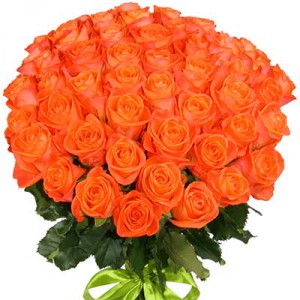 Букет 51 Оранжевая Роза — Kievflower - Доставка цветов