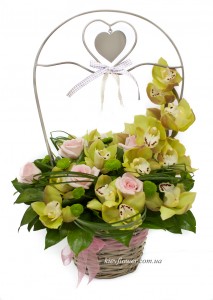 Корзинка "Маргарита" — Букети квітів купити з доставкою в KievFlower. Артикул: 55592