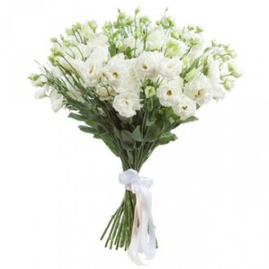 Светлый букет из белых эустом — Kievflower - Доставка цветов