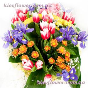 Кошик "Сплеск емоцій"  — Букети квітів купити з доставкою в KievFlower.  Артикул: 0808