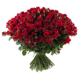 Bouquet of 51 red bush roses — KievFlower - flowers to Kiev & Ukraine 